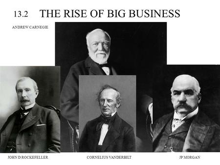 THE RISE OF BIG BUSINESS