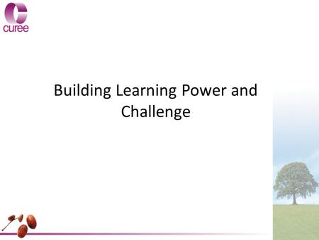 Building Learning Power and Challenge. What is Building Learning Power? Building Learning Power (BLP) is an approach to helping young people become more.