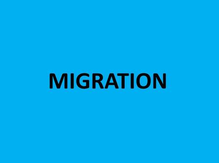MIGRATION. KEY TERMS: Migration Immigration Emigration Push and pull factors.