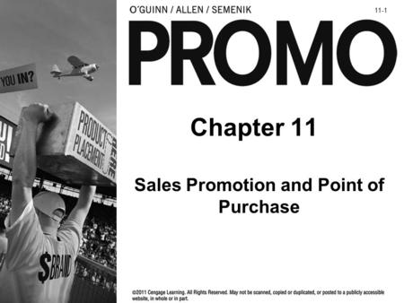 Sales Promotion and Point of Purchase