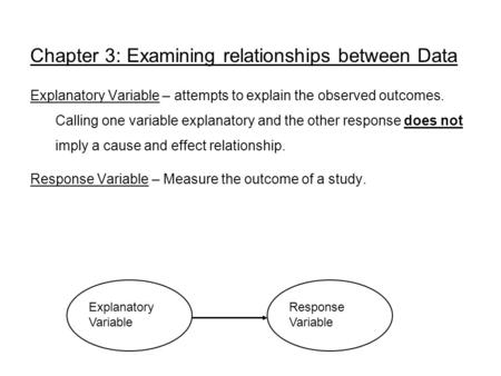 Chapter 3: Examining relationships between Data