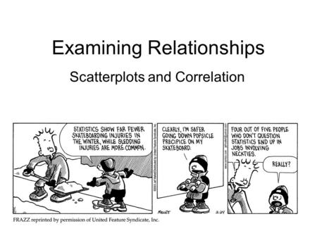 Examining Relationships