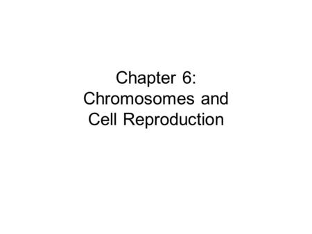 Chapter 6: Chromosomes and Cell Reproduction. Section 1: Chromosomes How many cells do you think are produced by the human body everyday? 2 trillion cells,