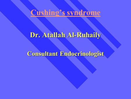 Consultant Endocrinologist