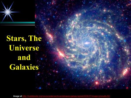 Stars, The Universe and Galaxies Image at