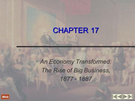 CHAPTER 17 An Economy Transformed: The Rise of Big Business, 1877 - 1887 Web.
