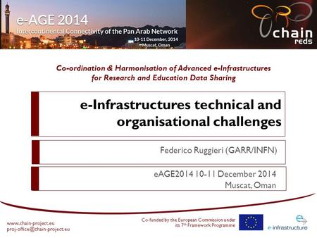 Co-ordination & Harmonisation of Advanced e-Infrastructures for Research and Education Data Sharing  Co-funded.