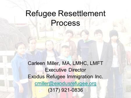 Refugee Resettlement Process