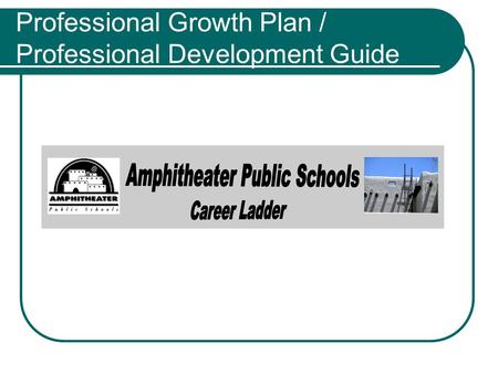 Professional Growth Plan / Professional Development Guide.