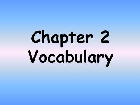 Chapter 2 Vocabulary. Ways of moving people and goods.
