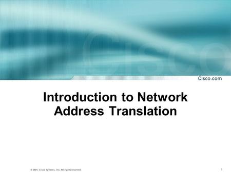 Introduction to Network Address Translation