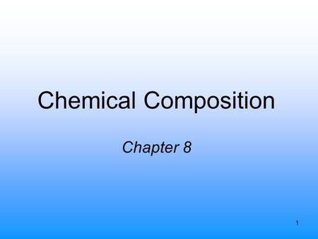 1 Chemical Composition Chapter 8. 2 Atomic Masses Balanced equation tells us the relative numbers of molecules of reactants and products C + O 2  CO.