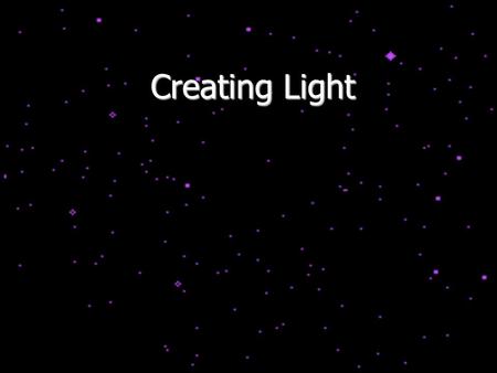 Creating Light. Light as a Wave Light (or electromagnetic radiation), can be thought of as either a particle or a wave. As a wave, light has a wavelength,