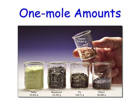 One-mole Amounts. Periodic Table Group 1A: Alkali Metals Li, Na, K, Rb, Cs Solids at room temp Reactive React with water to produce hydrogen and alkaline.