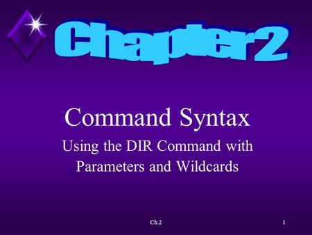 Ch 21 Command Syntax Using the DIR Command with Parameters and Wildcards.