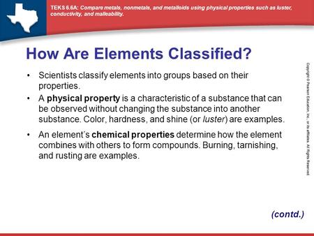 How Are Elements Classified?