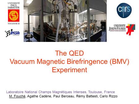 The QED Vacuum Magnetic Birefringence (BMV) Experiment