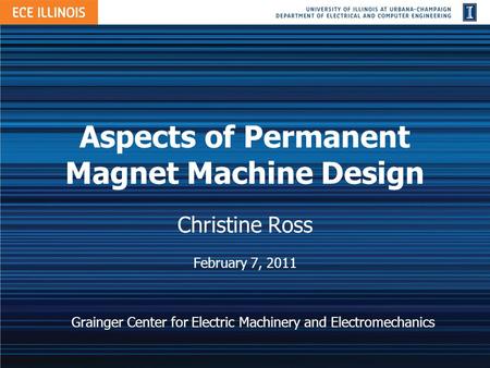 Aspects of Permanent Magnet Machine Design