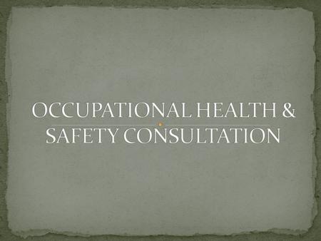 Consultation is the process of sharing of relevant information about occupational health, safety and welfare with staff. It gives staff the opportunity.