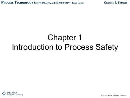 Chapter 1 Introduction to Process Safety