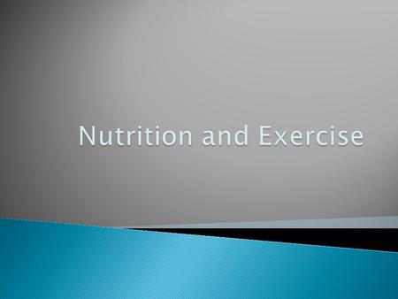  Nutrition is the study of foods, their nutrients and other chemical constituents, and the effects of food constituents on health.