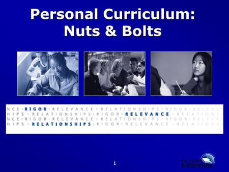 1 Personal Curriculum: Nuts & Bolts. 2 Webinar Presenters Deb Clemmons, MDE Supervisor OSI, Mary Seldon, MDE Administrative Assistant,OSI.