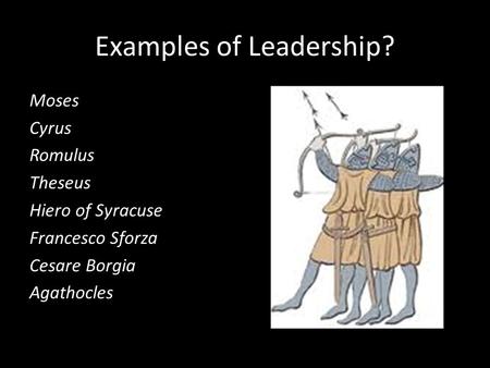 Examples of Leadership?