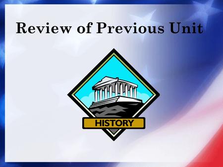 Review of Previous Unit. United States History Laissez-faire Politics.