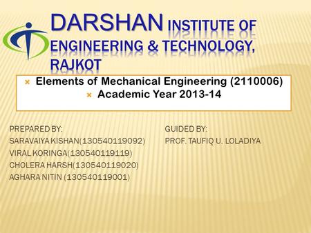 Darshan Institute of Engineering & Technology, Rajkot