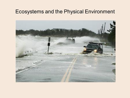 Ecosystems and the Physical Environment. Cycling of Materials.