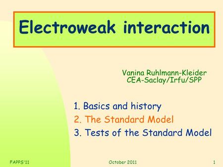 Electroweak interaction