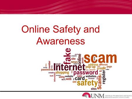 Online Safety and Awareness. Introductions We are students at UNM We are taking an Information Security course this semester. It is our mission to teach.