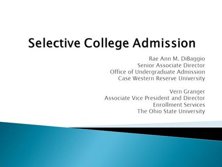 Selective College Admission