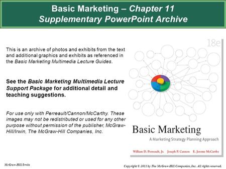 Basic Marketing – Chapter 11 Supplementary PowerPoint Archive