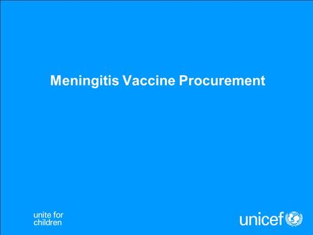 Meningitis Vaccine Procurement. Meningitis belt countries in Africa.