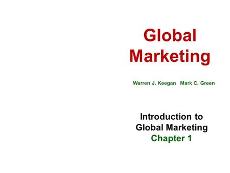 Introduction to Global Marketing
