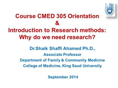 Dr.Shaik Shaffi Ahamed Ph.D., Associate Professor