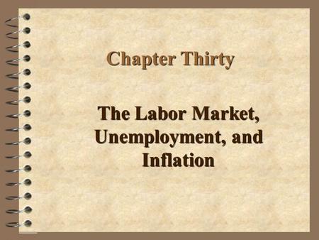 Chapter Thirty The Labor Market, Unemployment, and Inflation.