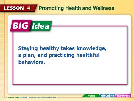 Staying healthy takes knowledge, a plan, and practicing healthful behaviors.
