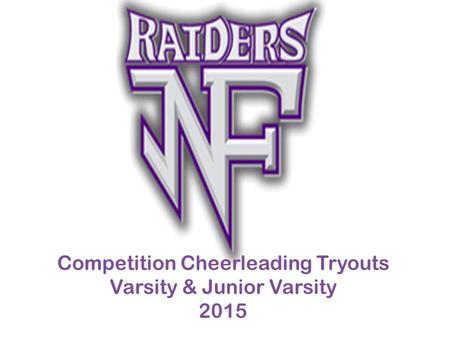 Competition Cheerleading Tryouts Varsity & Junior Varsity 2015.