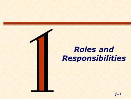1-1 Roles and Responsibilities. 1-2 Module Objectives  Recognize the roles of LEOs and others in work zones  List LEO responsibilities and expectations.