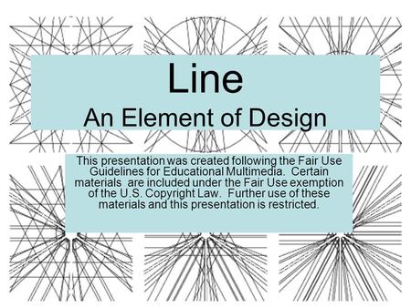 Line An Element of Design