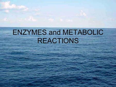 ENZYMES and METABOLIC REACTIONS. How do reactions occur in cells? –Molecules are in constant motion –Collisions between molecules allow reactions to occur.