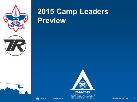 2015 Camp Leaders Preview 1. Administrative Staff Ben Miller Reservation Director Ed Wigton Program Director 2.