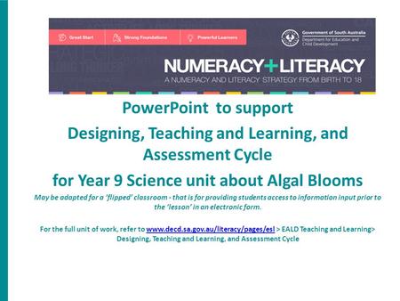 Designing, Teaching and Learning, and Assessment Cycle