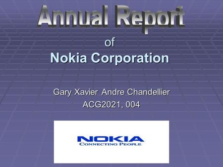 Of Nokia Corporation Gary Xavier Andre Chandellier ACG2021, 004.