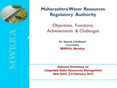 Maharashtra Water Resources Integrated Water Resources Management