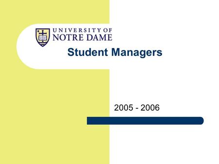 Student Managers 2005 - 2006. Athletics Business Office 2 Introduction  Responsibility & Expectations  Role of the Athletics Business Office  Contacts.