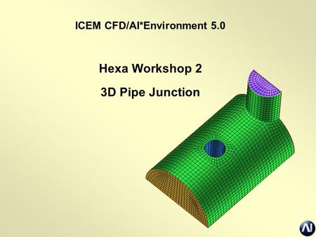ICEM CFD/AI*Environment 5.0 Hexa Workshop 2 3D Pipe Junction