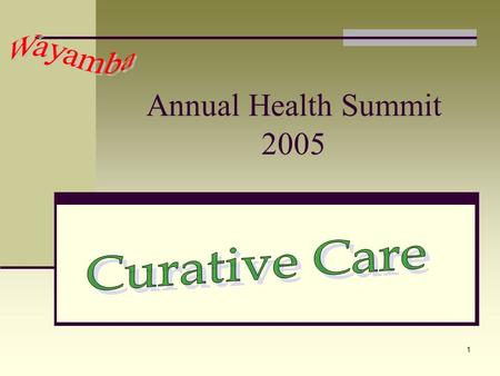 1 Annual Health Summit 2005 2 Vision ASSURE A HEALTHY, PRODUCTIVE LIFE BY IMROVING PHYSICAL, SOCIAL, MENTAL AND SPIRITUAL WELL-BEING OF THE PEOPLE.